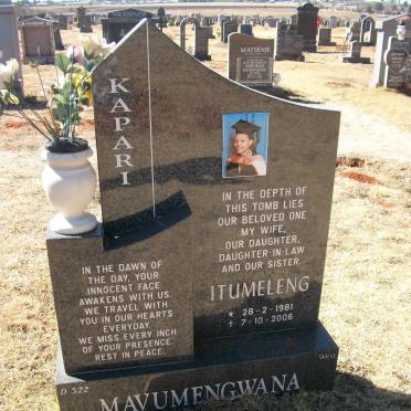 MAVUMENGWANA Itumeleng 1981-2006