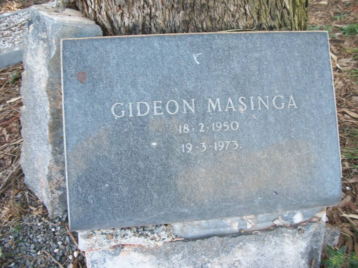 MASINGA Gideon 1950-1973