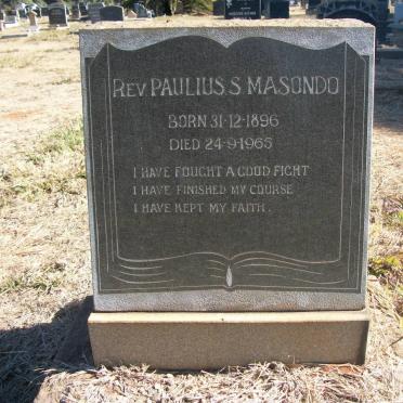 MASONDO Paulius S. 1896-1965