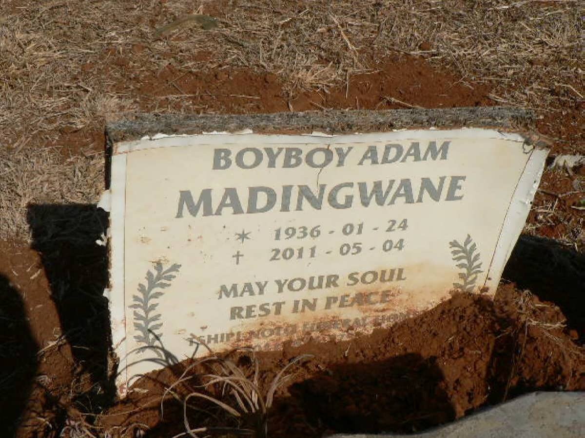 MADINGWANE Boyboy Adam 1936-2011