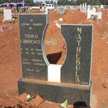 MATHEBULA Thoko Lawrence 1945-2013