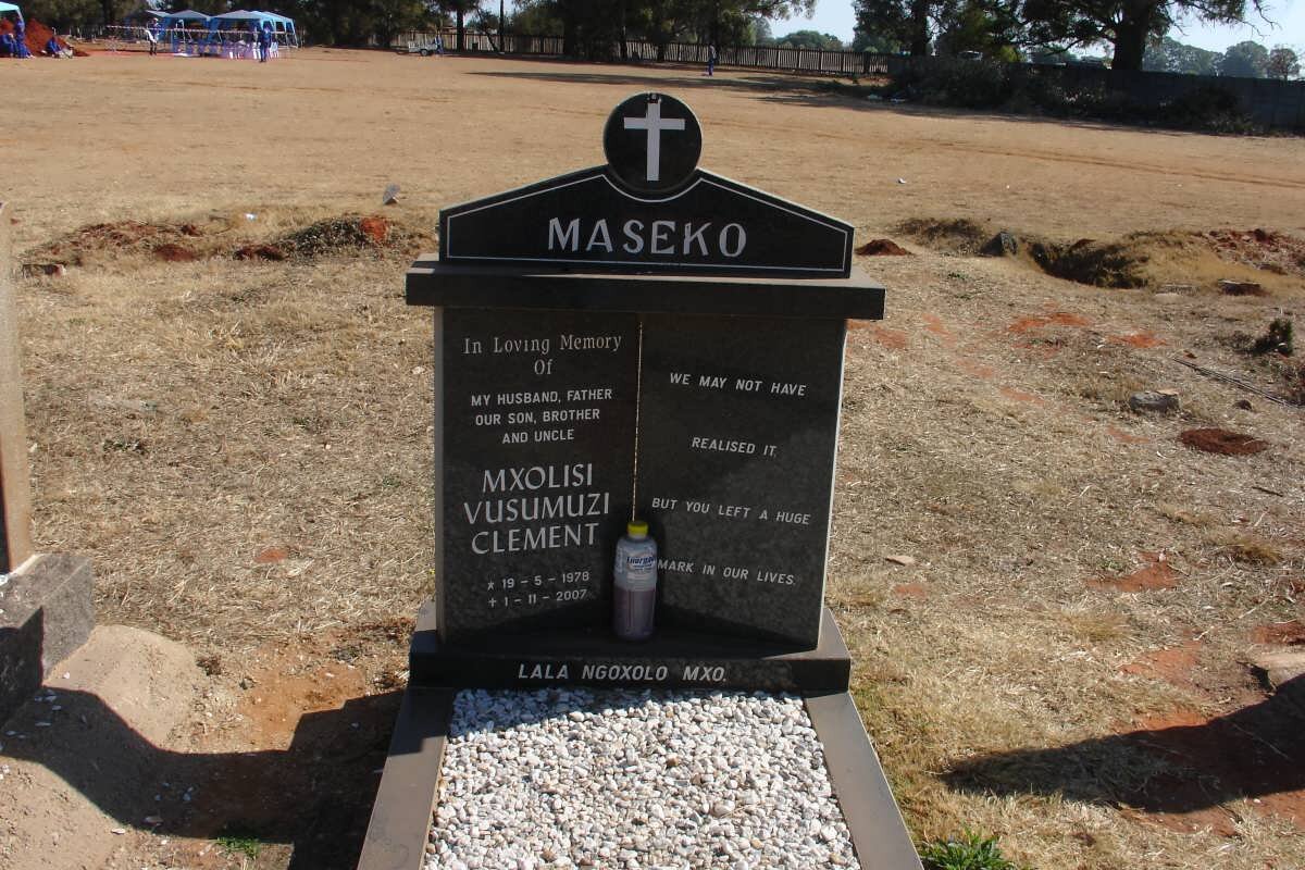 MASEKO Mxolisi Vusumuzi Clement 1978-2007