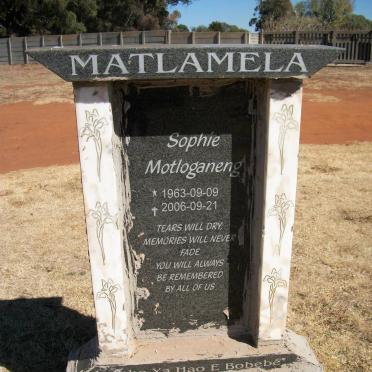 MATLAMELA Sophie Motloganeng 1963-2006