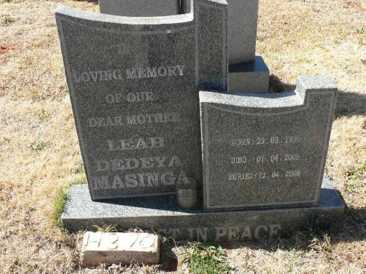 MASINGA Leah Dedeya 19??-2008