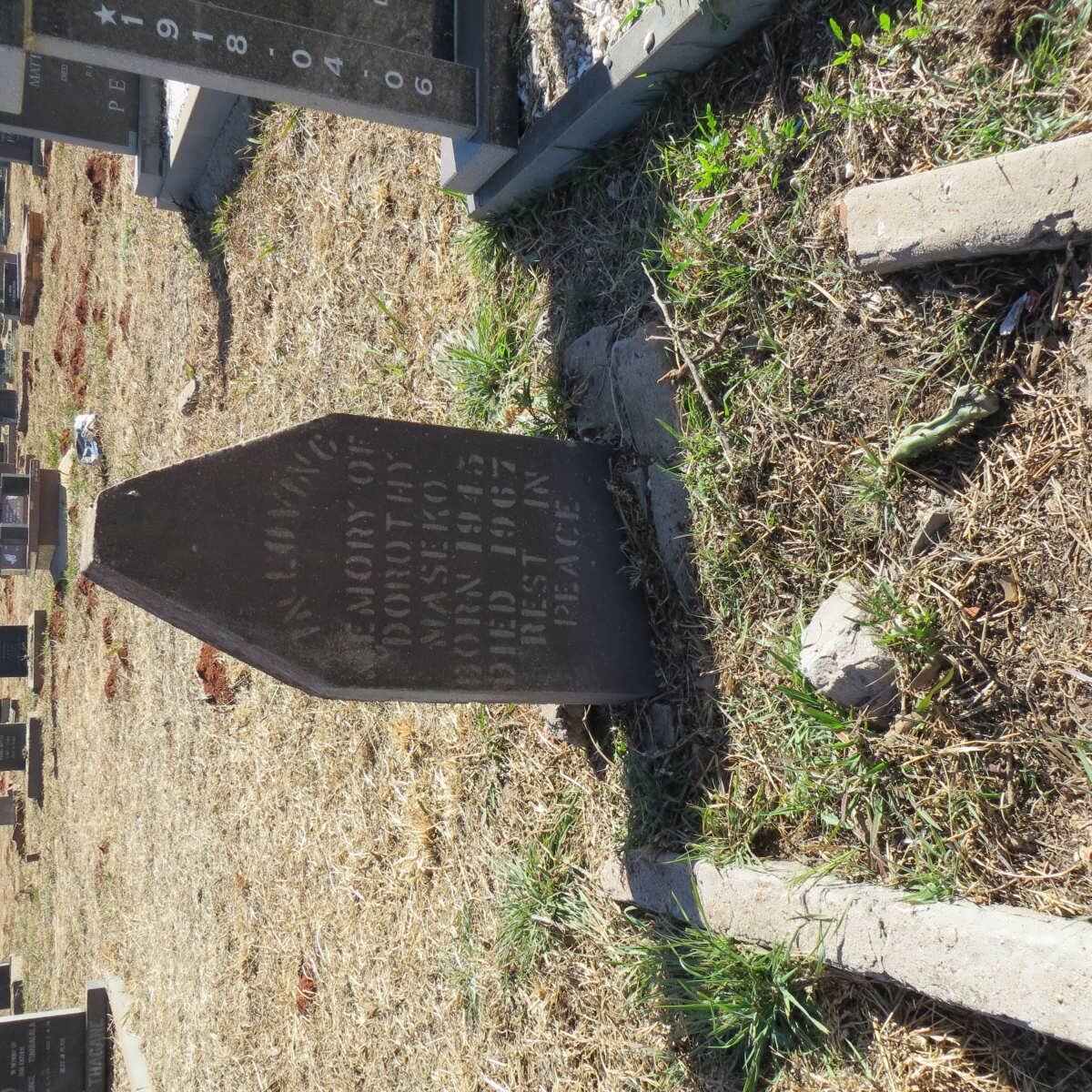 MASEKO Dorothy 1945-1967