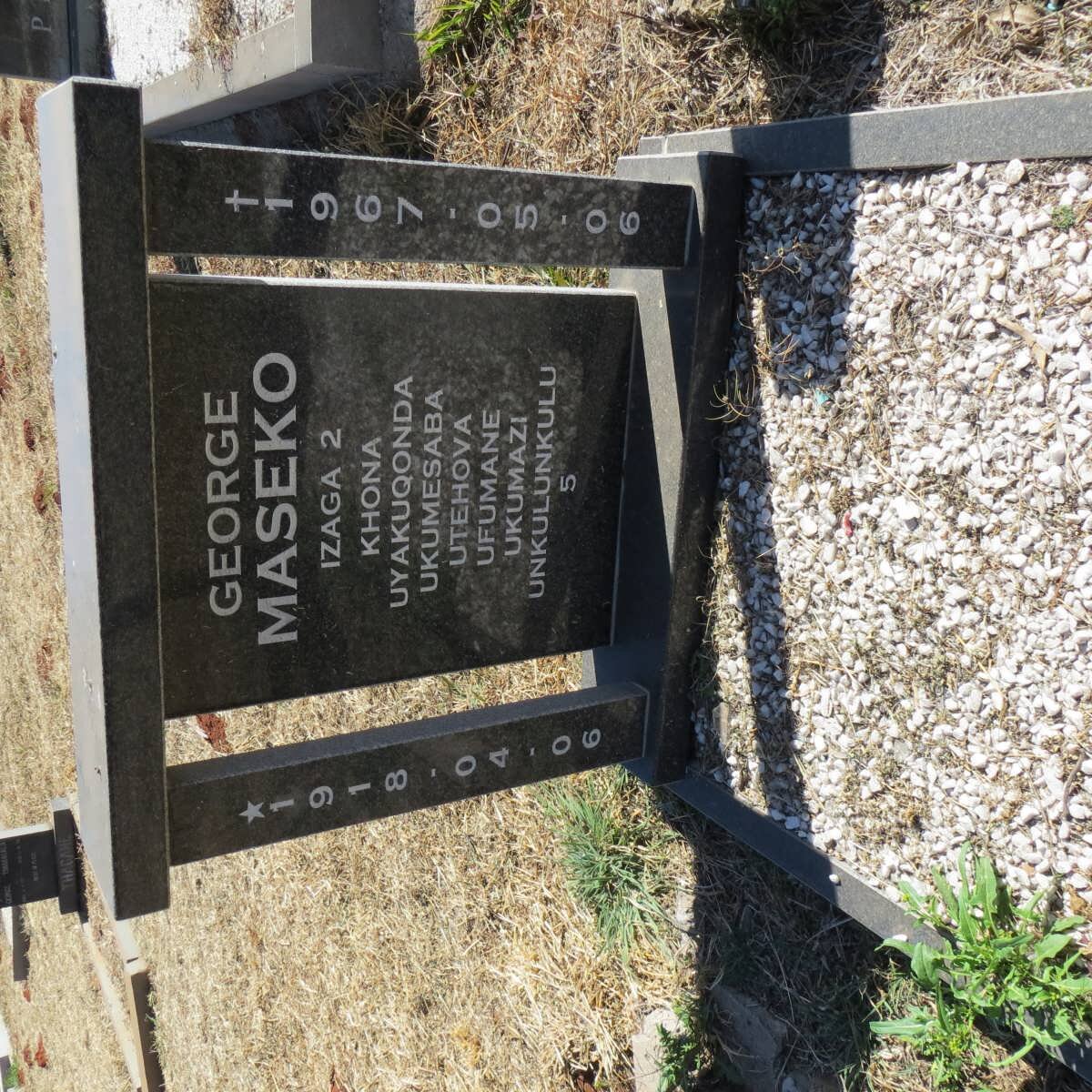 MASEKO George 1918-1967