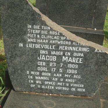MAREE Jacob 1909-1986 &amp; Aletha 1916-1968