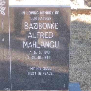 MAHLANGU Bazibonke Alfred 1910-1951