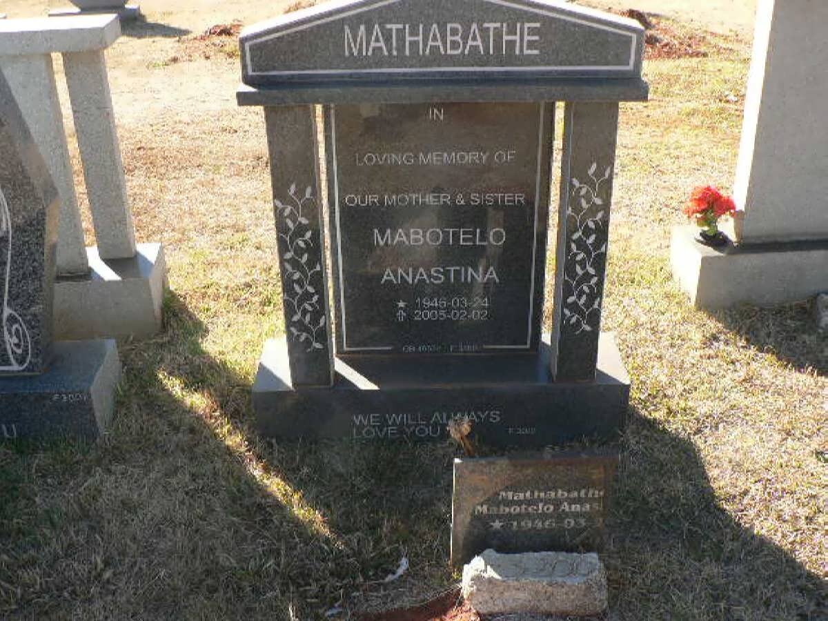 MATHABATHE Maboltelo Anastina 1946-2005
