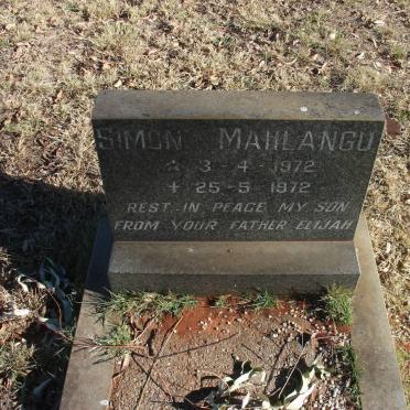 MAHLANGU Simon 1972-1972