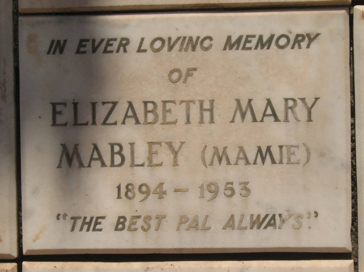 MABLEY Elizabeth Mary 1894-1953