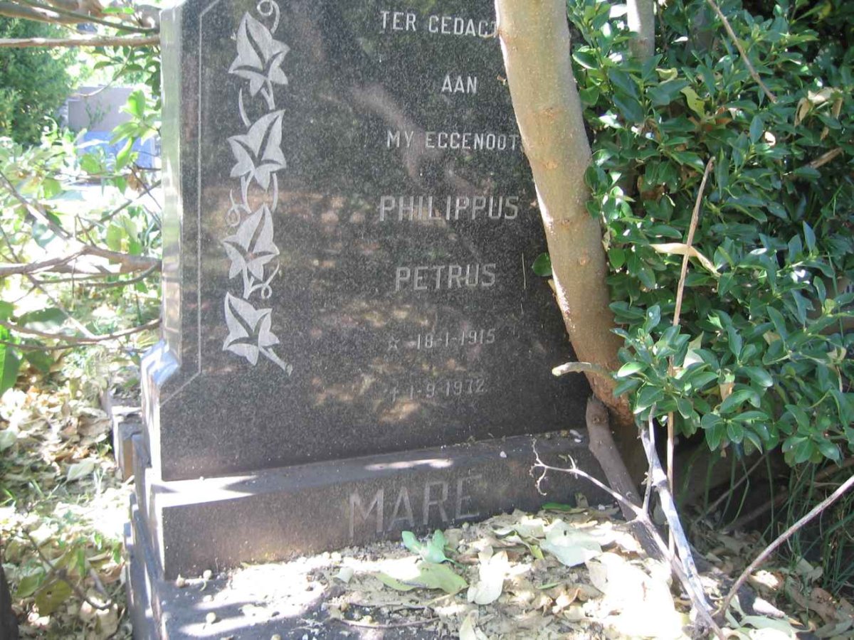 MARE Philippus Petrus 1915-1972
