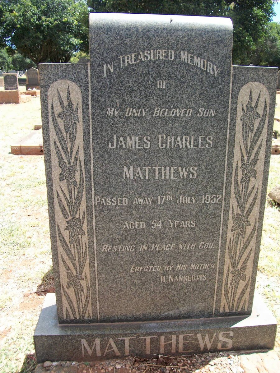 MATTHEWS James Charles -1952