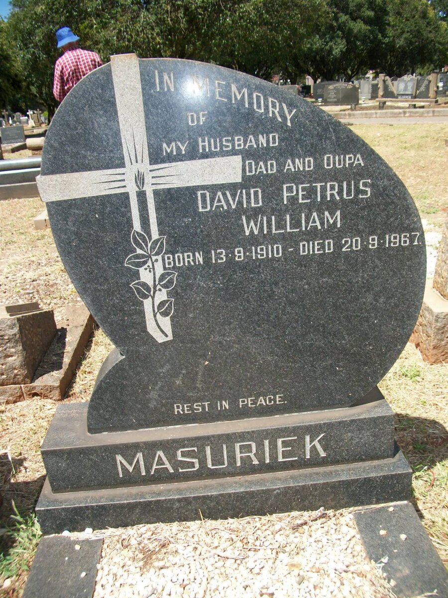 MASURIEK David Petrus William 1910-1967