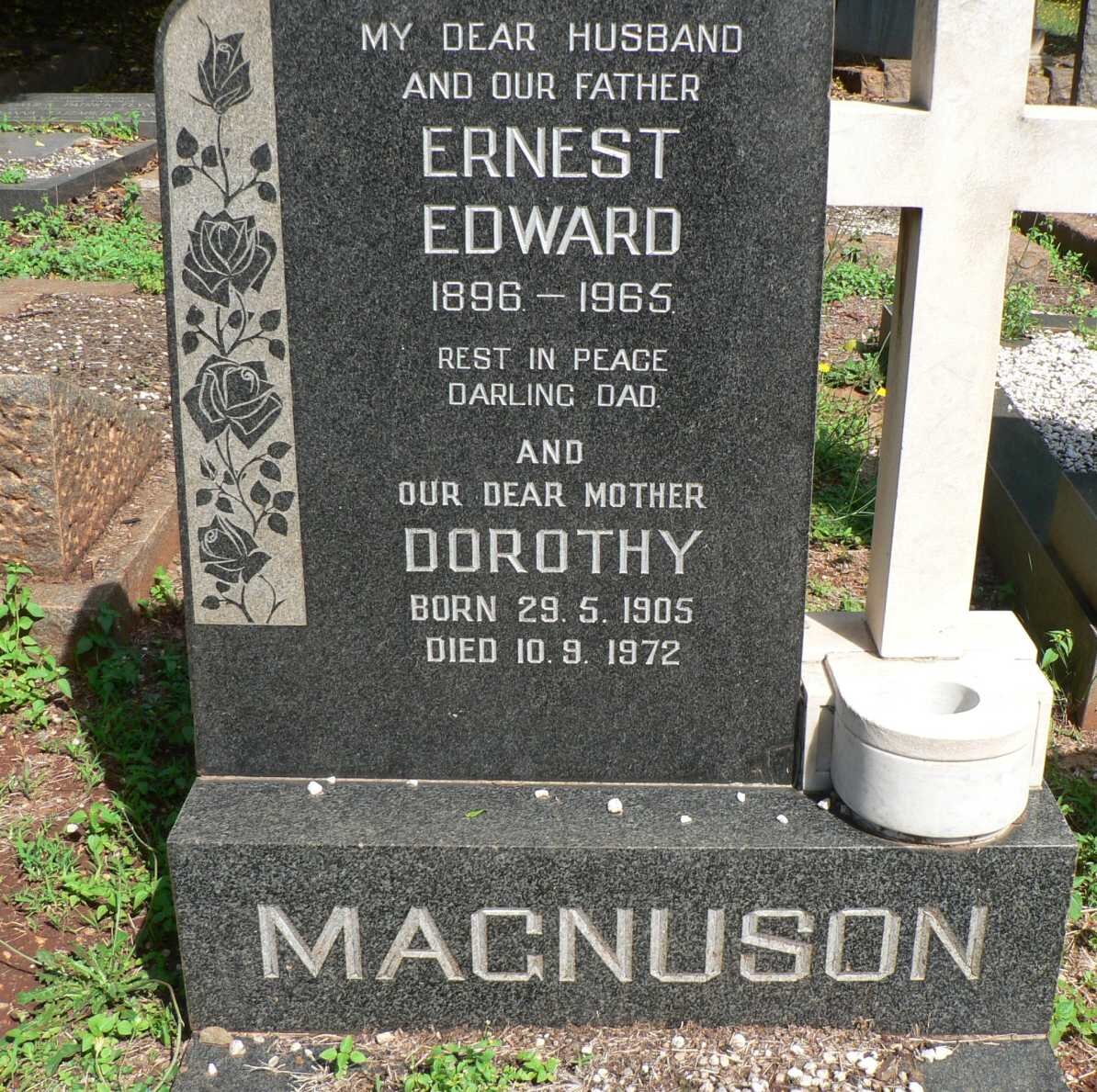 MAGNUSON Ernest Edward 1896-1965 &amp; Dorothy 1905-1972