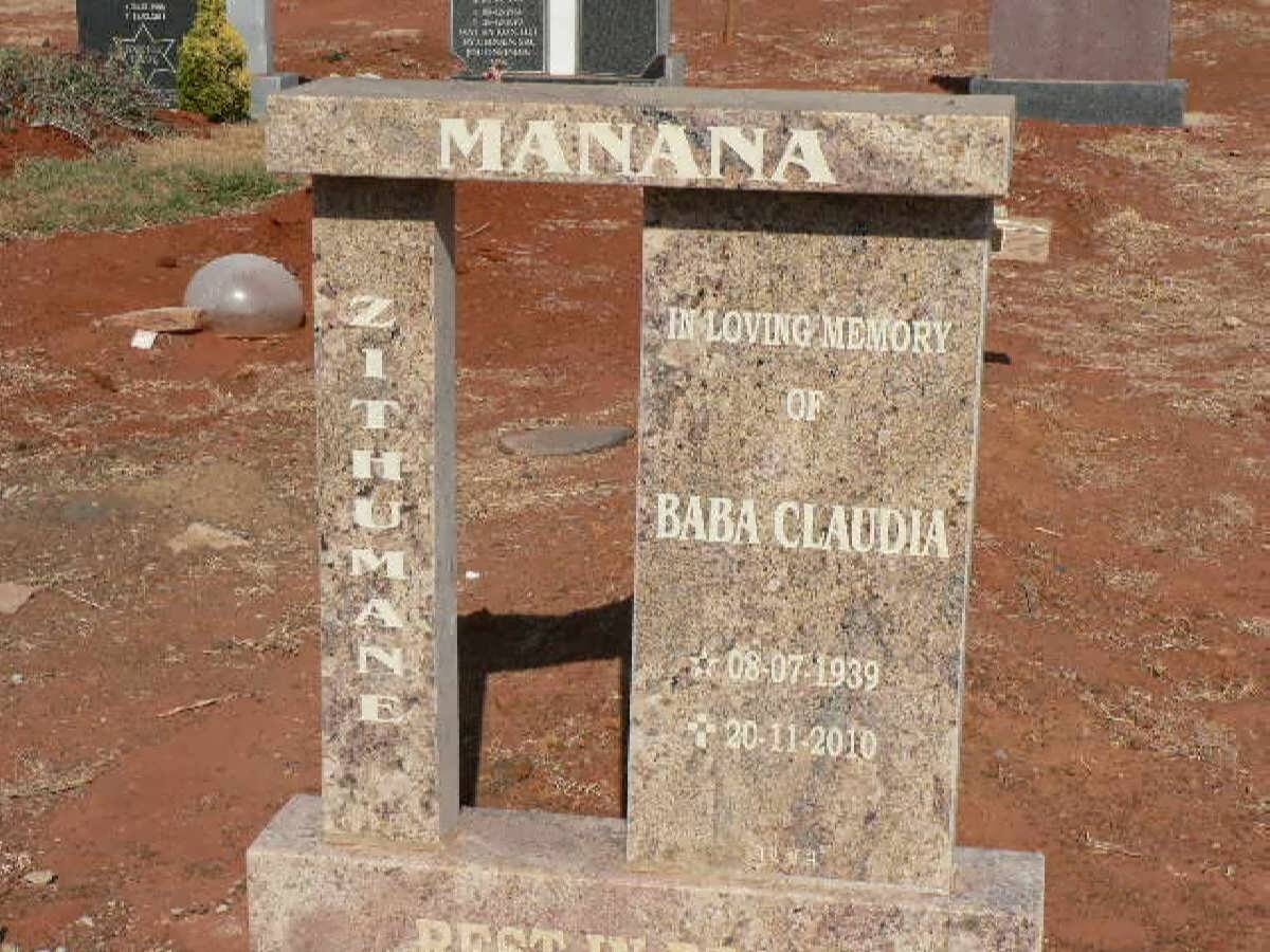 MANANA Baba Claudia 1939-2010