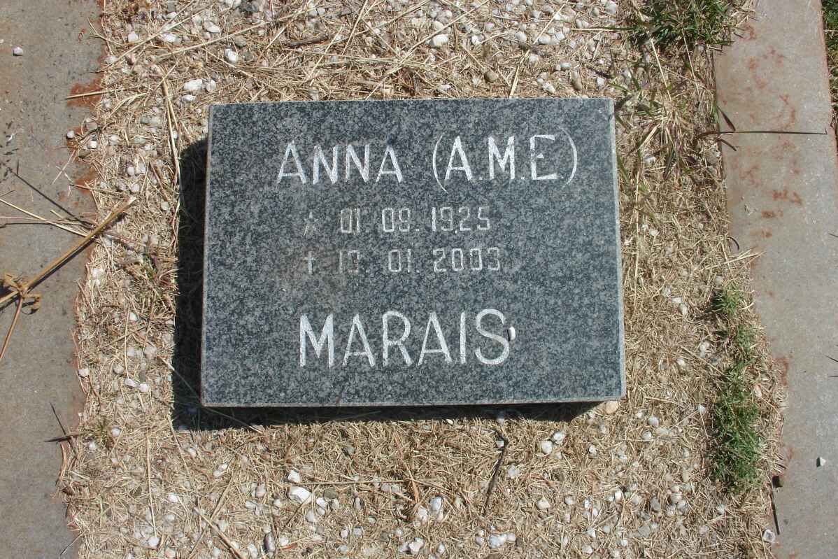 MARAIS Anna M.E. 1925-2003