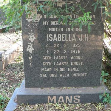 MANS Isabella J.H. 1923-1976