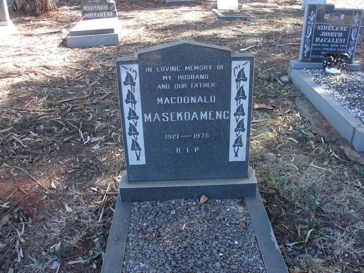 MASEKOAMENG Macdonald 1921-1975