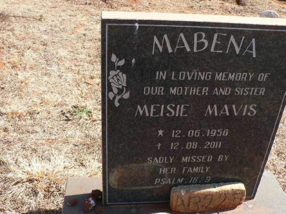 MABENA Meisie Mavis 1956-2011