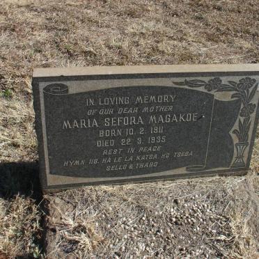 MAGAKOE Maria Sefora 1911-1935