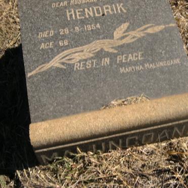 MALUNGOANE Hendrik -1954