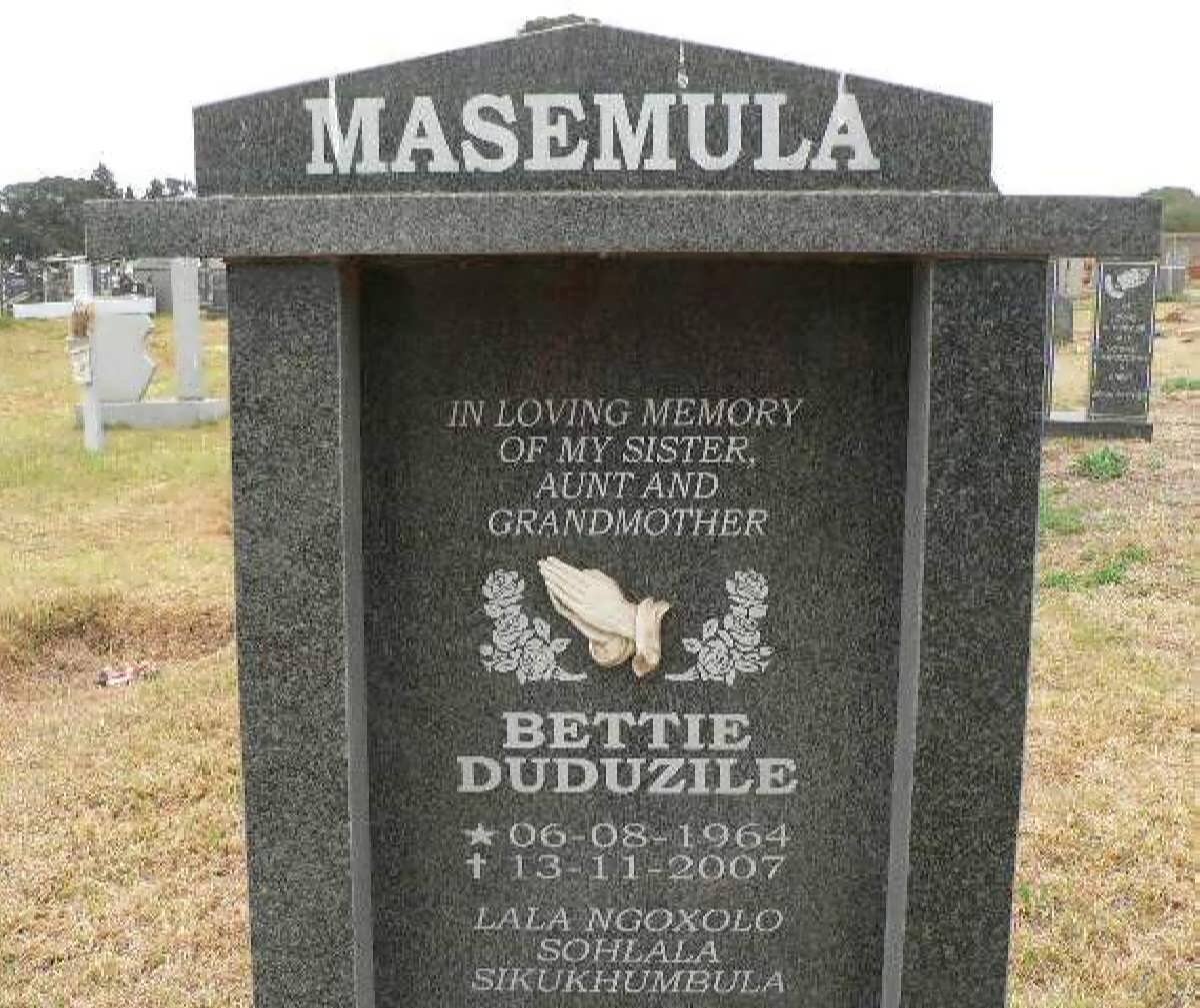 MASEMULA Bettie Duduzile 1964-2007