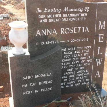 MELWA Anna Rosetta 1928-2013