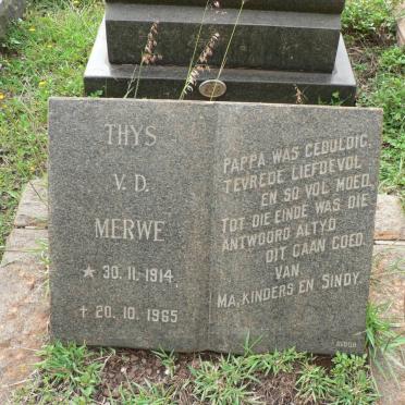 MERWE Thys, v.d 1914-1965