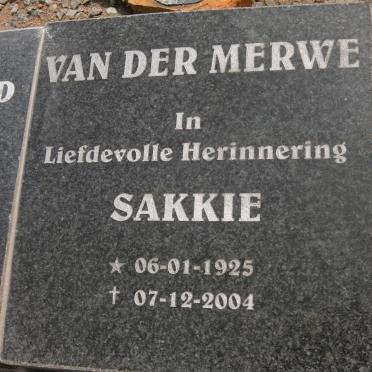 MERWE Sakkie, van der 1925-2004