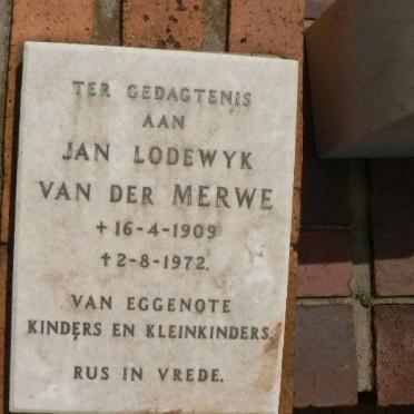 MERWE Jan Lodewyk, van der 1909-1972