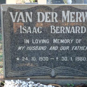 MERWE Isaac Bernard, van der 1930-1980