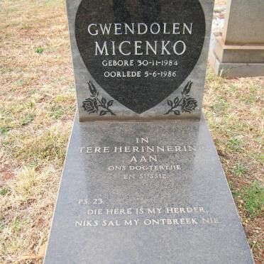 MICENKO Gwendolen 1984-1986