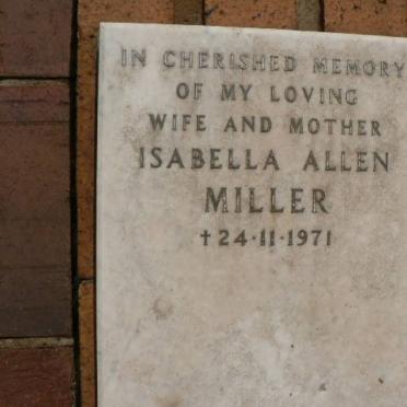 MILLER Isabella Allen -1971