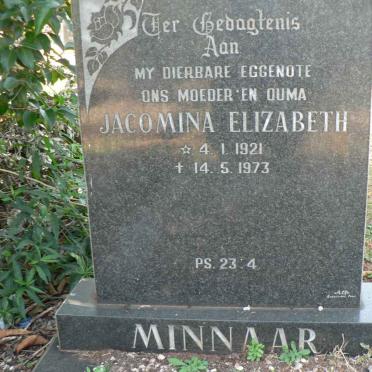 MINNAAR Jacomina Elizabeth 1921-1973