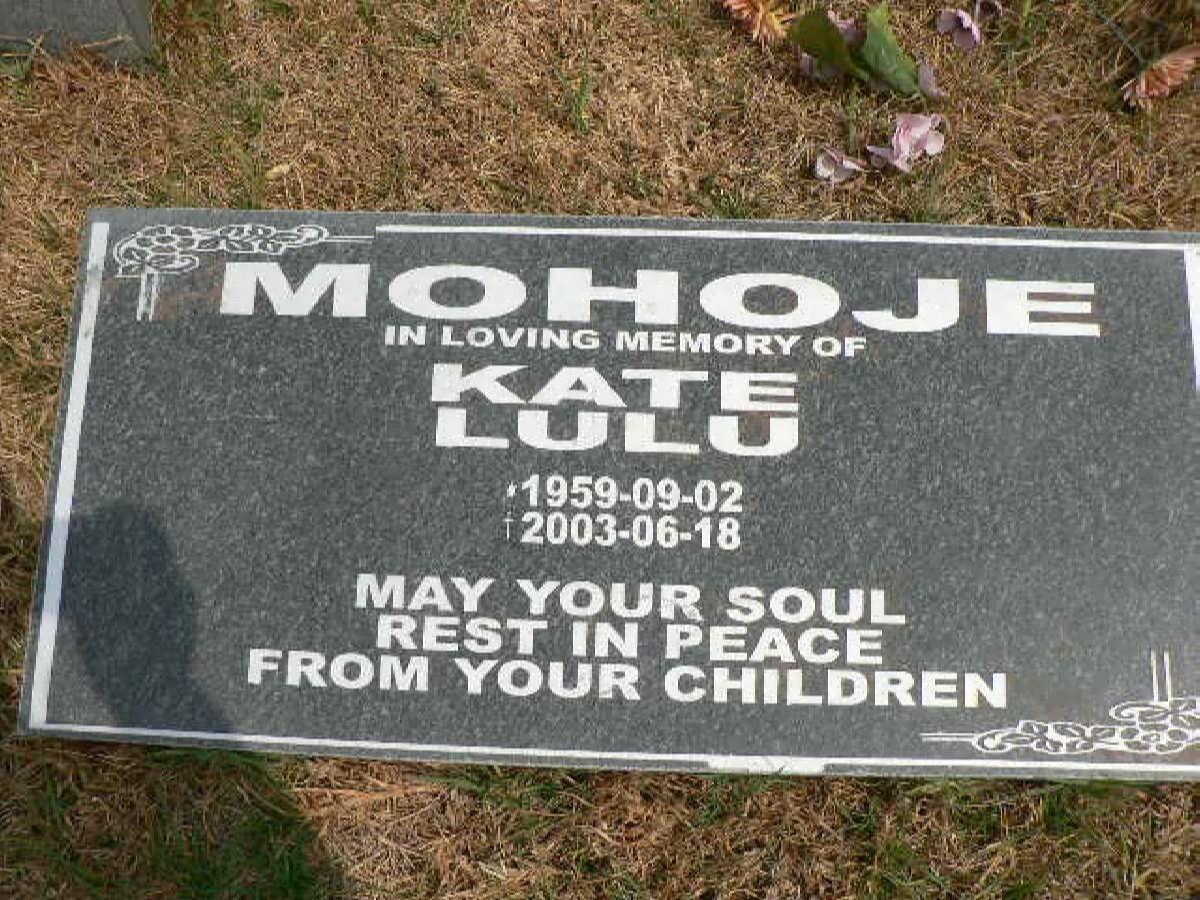 MOHOJE Kate Lulu 1959-2003