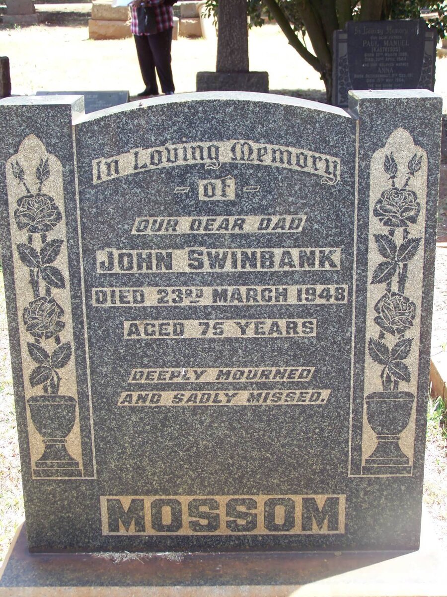 MOSSOM John Swinbank -1948