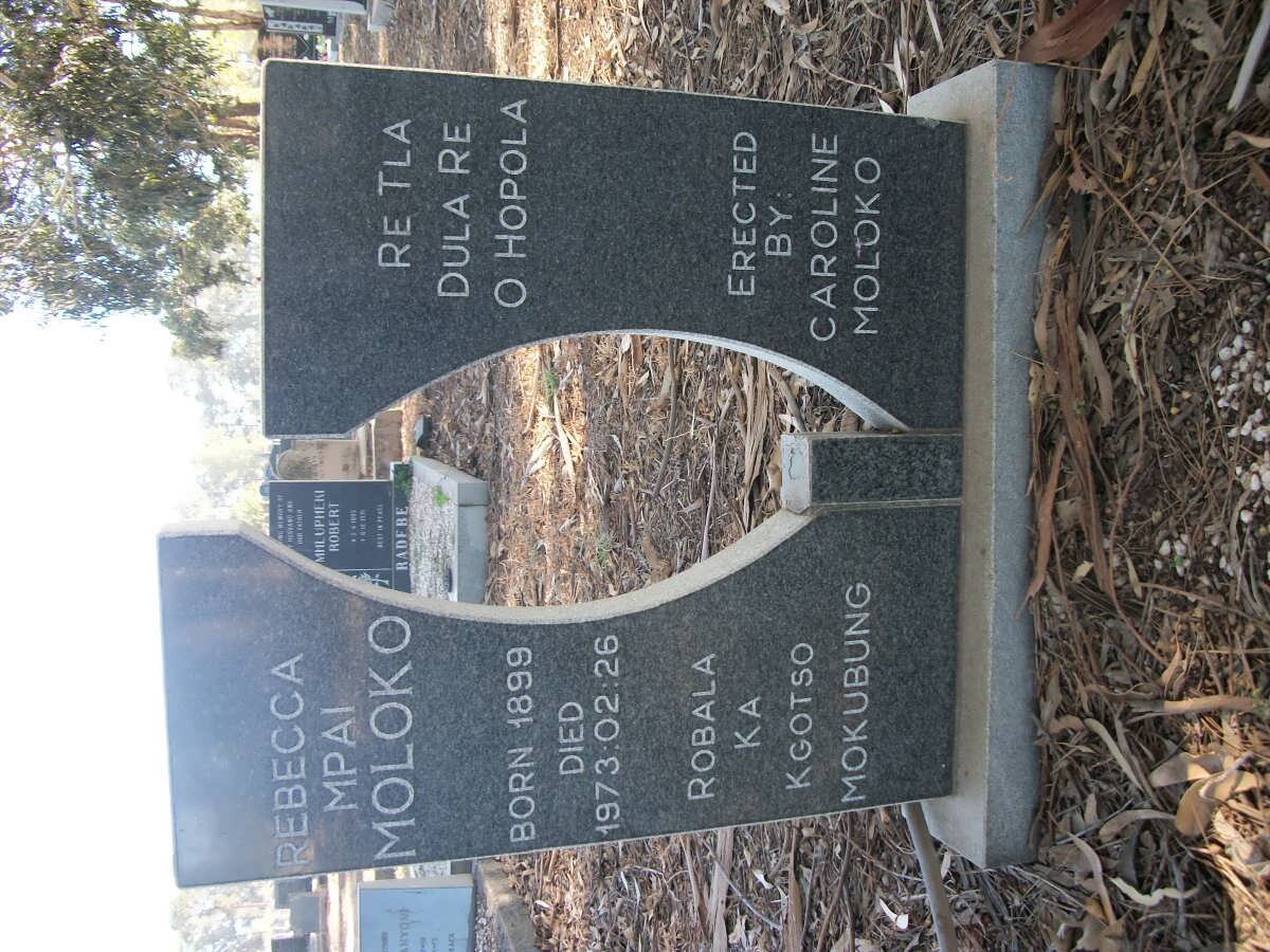 MOLOKO Rebecca Mpai 1899-1973