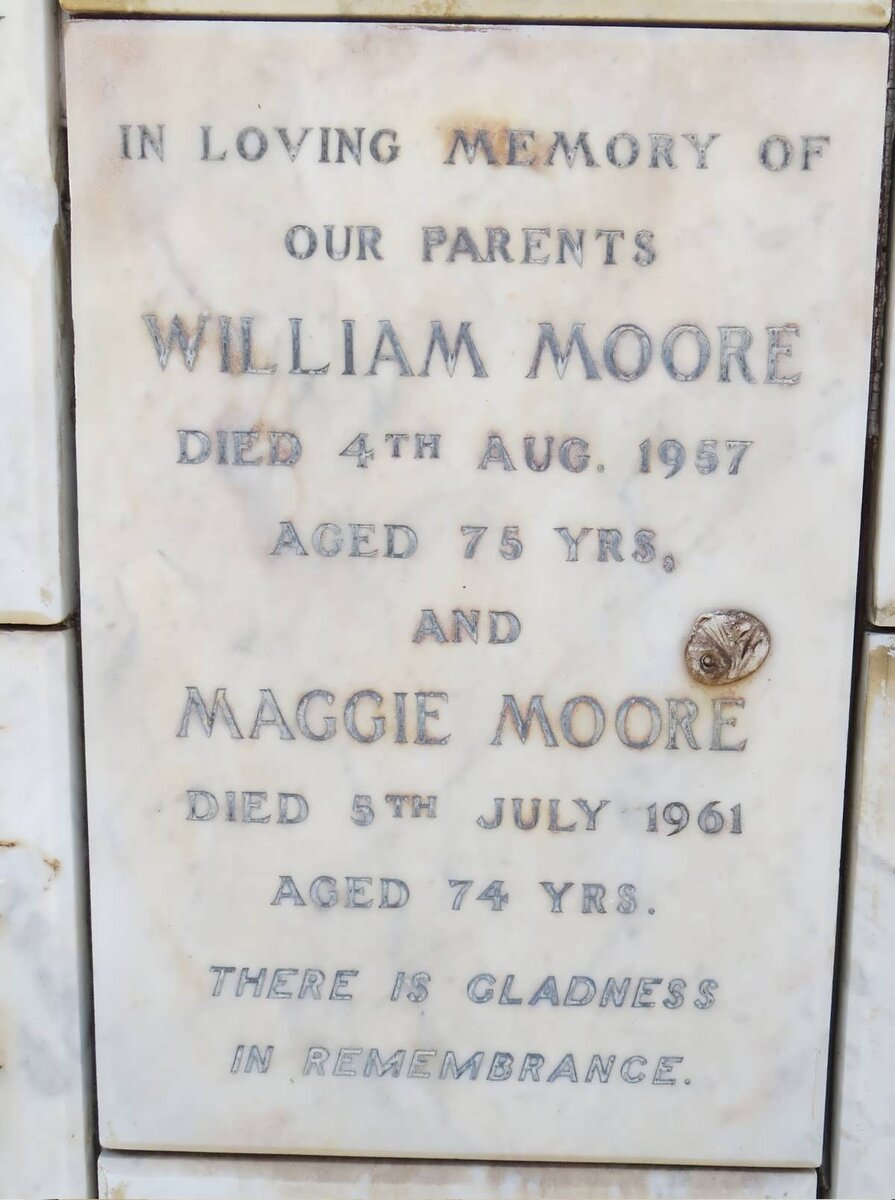 MOORE William -1957 &amp; Maggie -1961