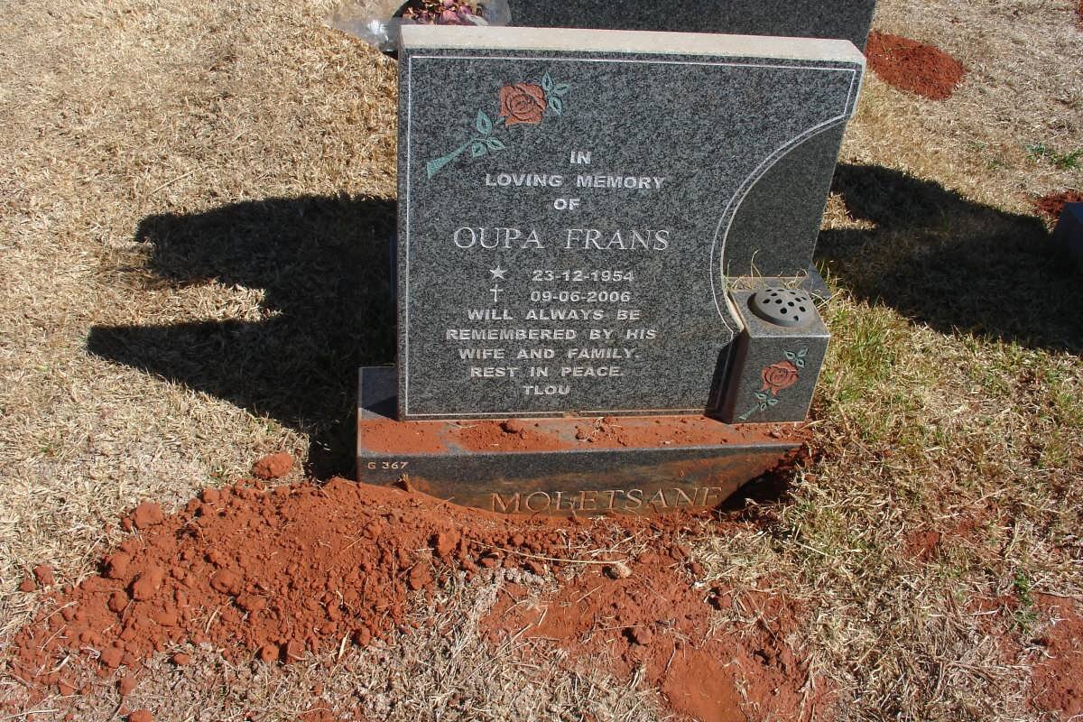 MOLETSANE Oupa Frans 1954-2006