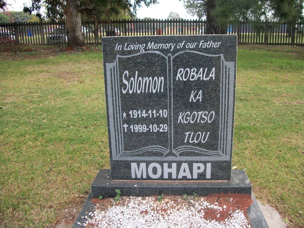 MOHAPI Solomon 1914-1999