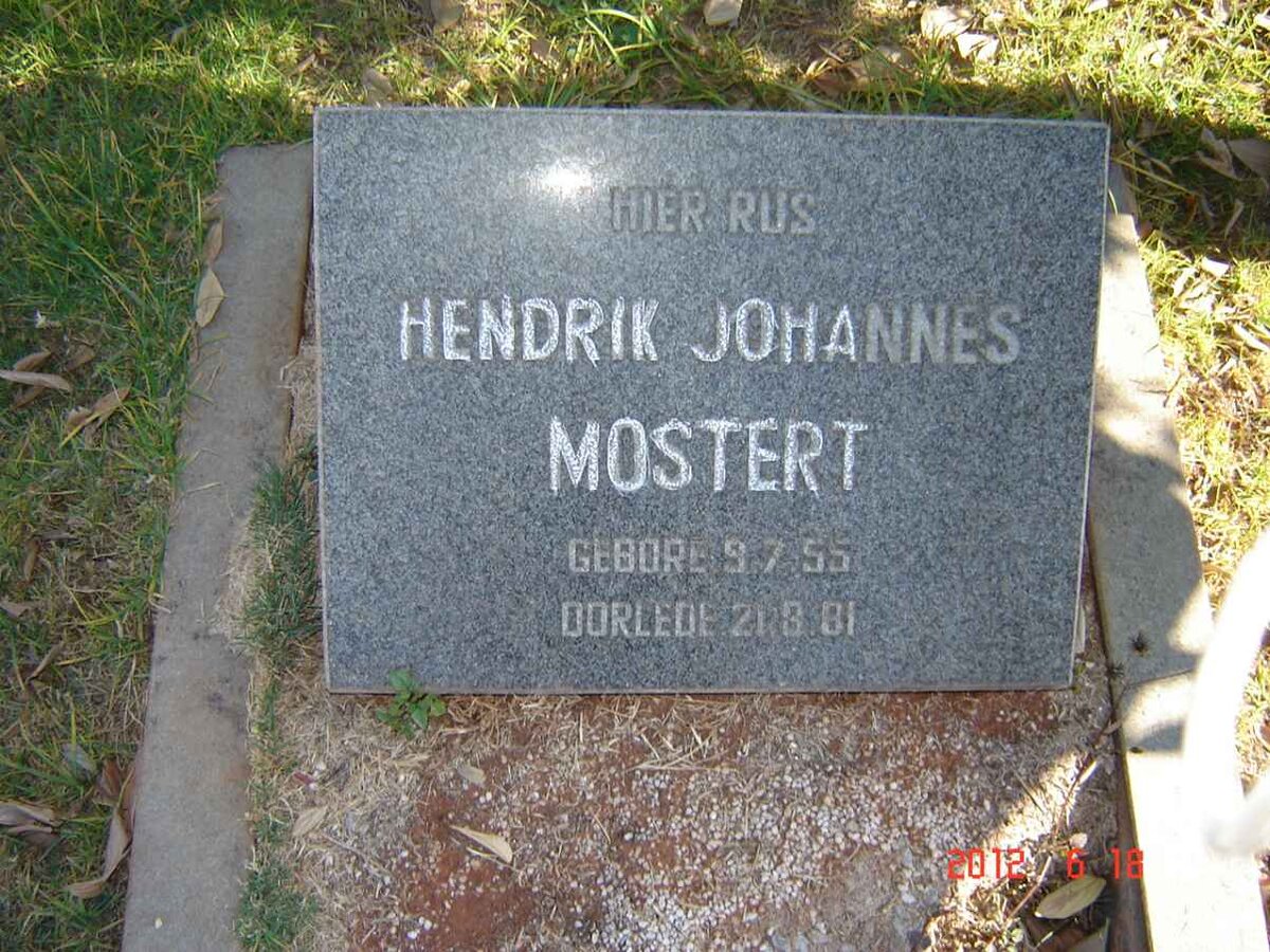 MOSTERT Hendrik Johannes 1955-1981