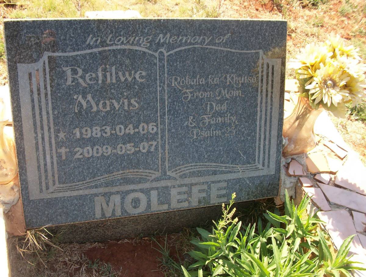 MOLOFE Refilwe Mavis 1983-2009