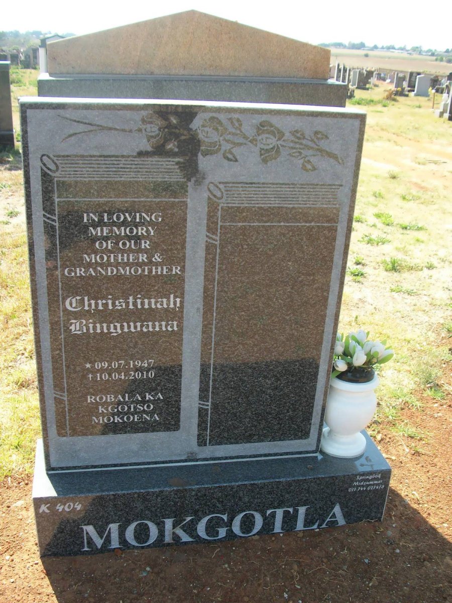 MOKGOTLA Christinah Bingwane 1947-2010