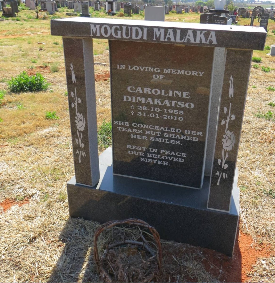 MOGUDI Caroline Dimakatso, MALAKA 1955-2010