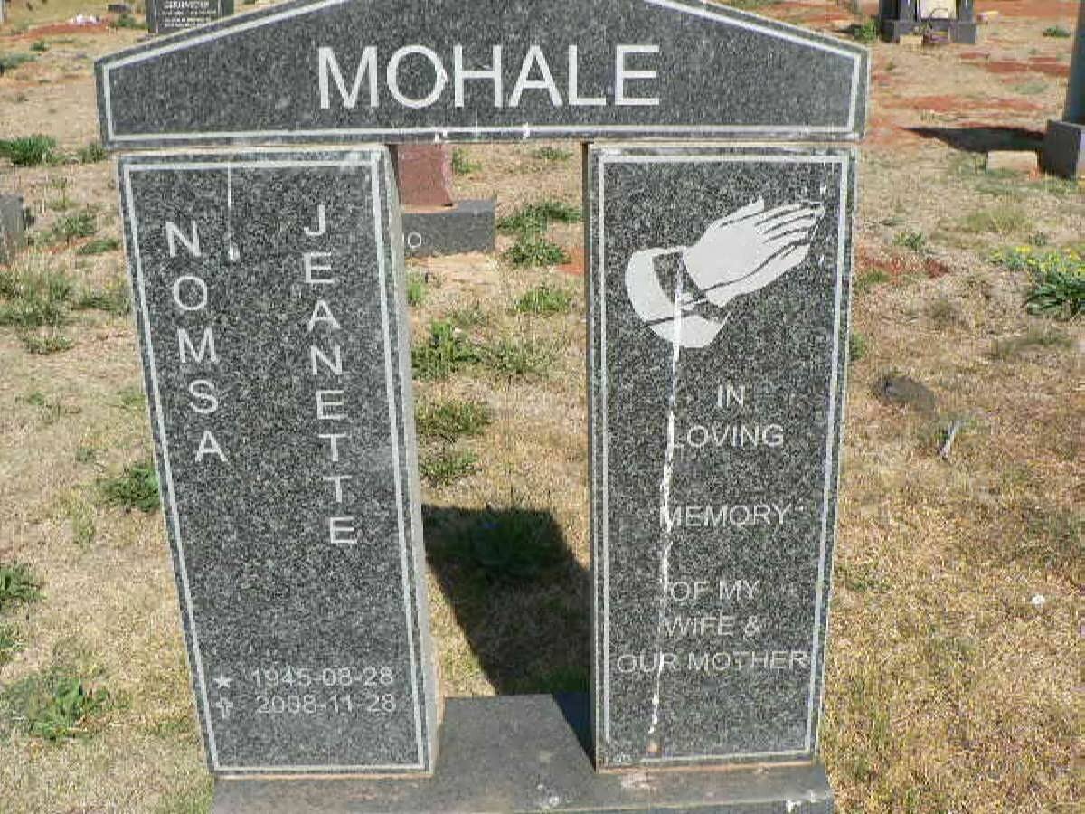 MOHALE Nomsa Jeanette 1945-2008