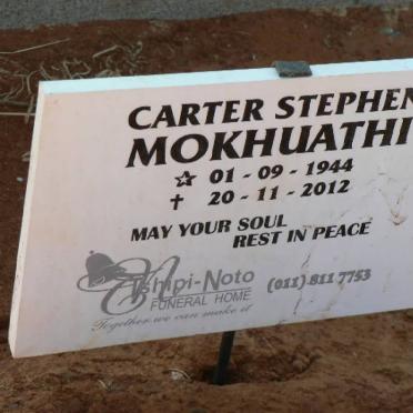 MOKHUATHI Carter Stephen 1944-2012