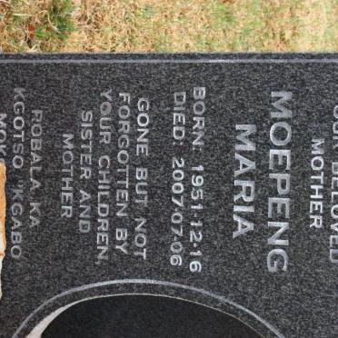 MOEPENG Maria 1951-2007