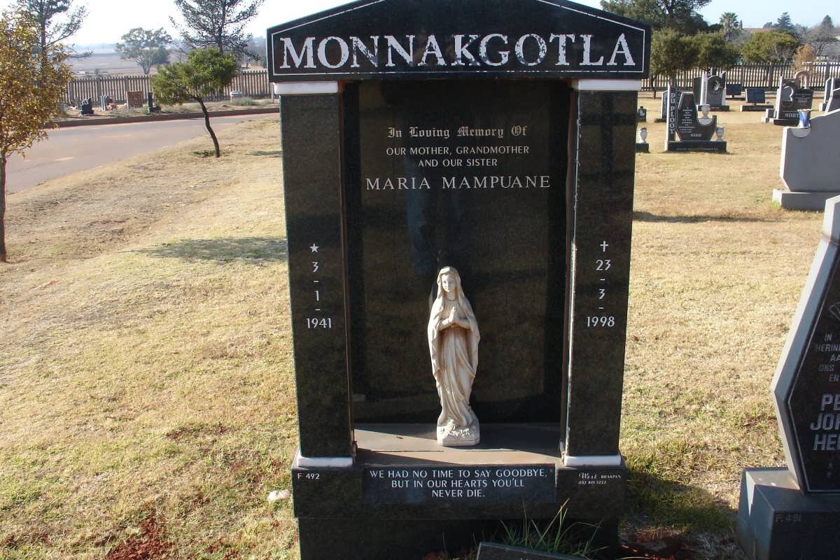 MONNAKGOTLA Maria Mampuane 1941-1998