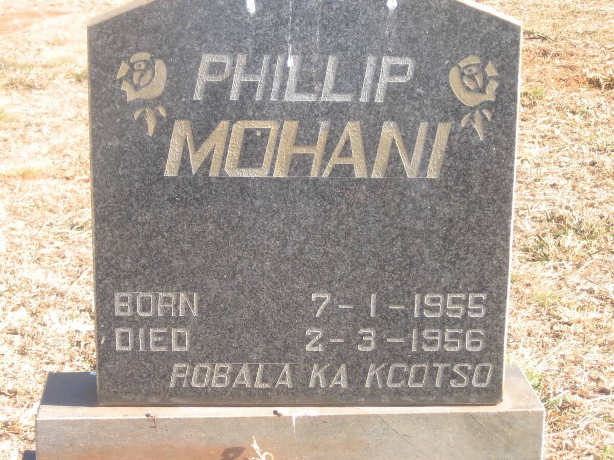 MOHANI Phillip 1955-1956